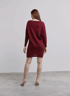 Loose V-Neck Pure Wool Dress image 1