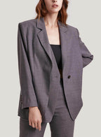 Single Button Wool-Blend Blazer image 0