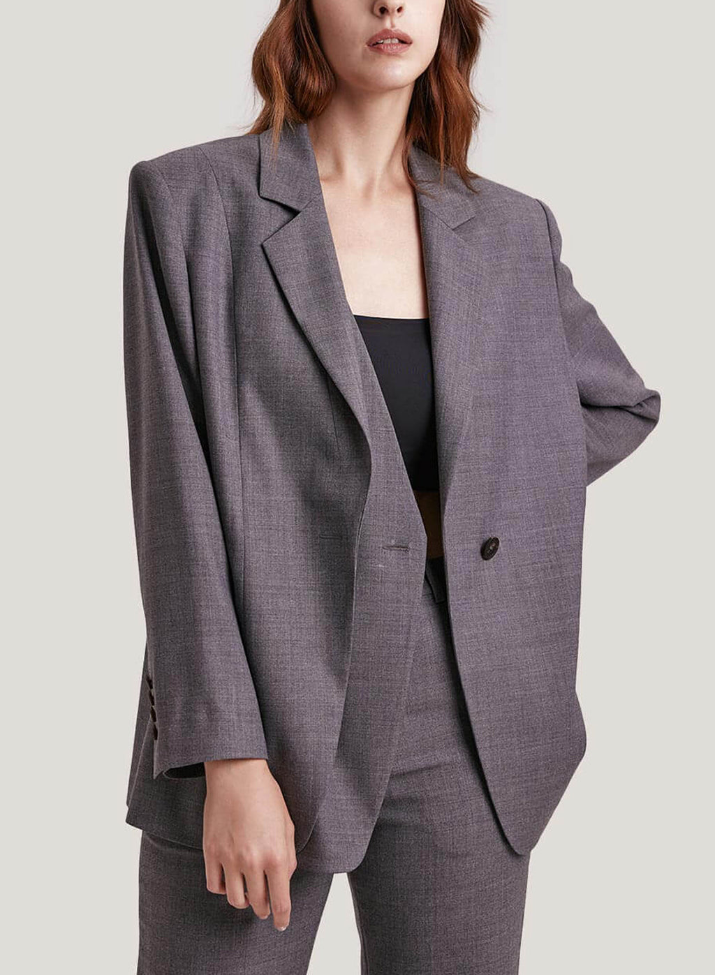 Single Button Wool-Blend Blazer image 0