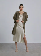 Pocket Patched Zip-Up Wool Coat image 0