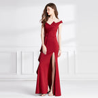 Red Evening Dress For Women Spring And Summer image 2