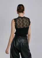 Lace Patchwork Sleeveless Top image 1