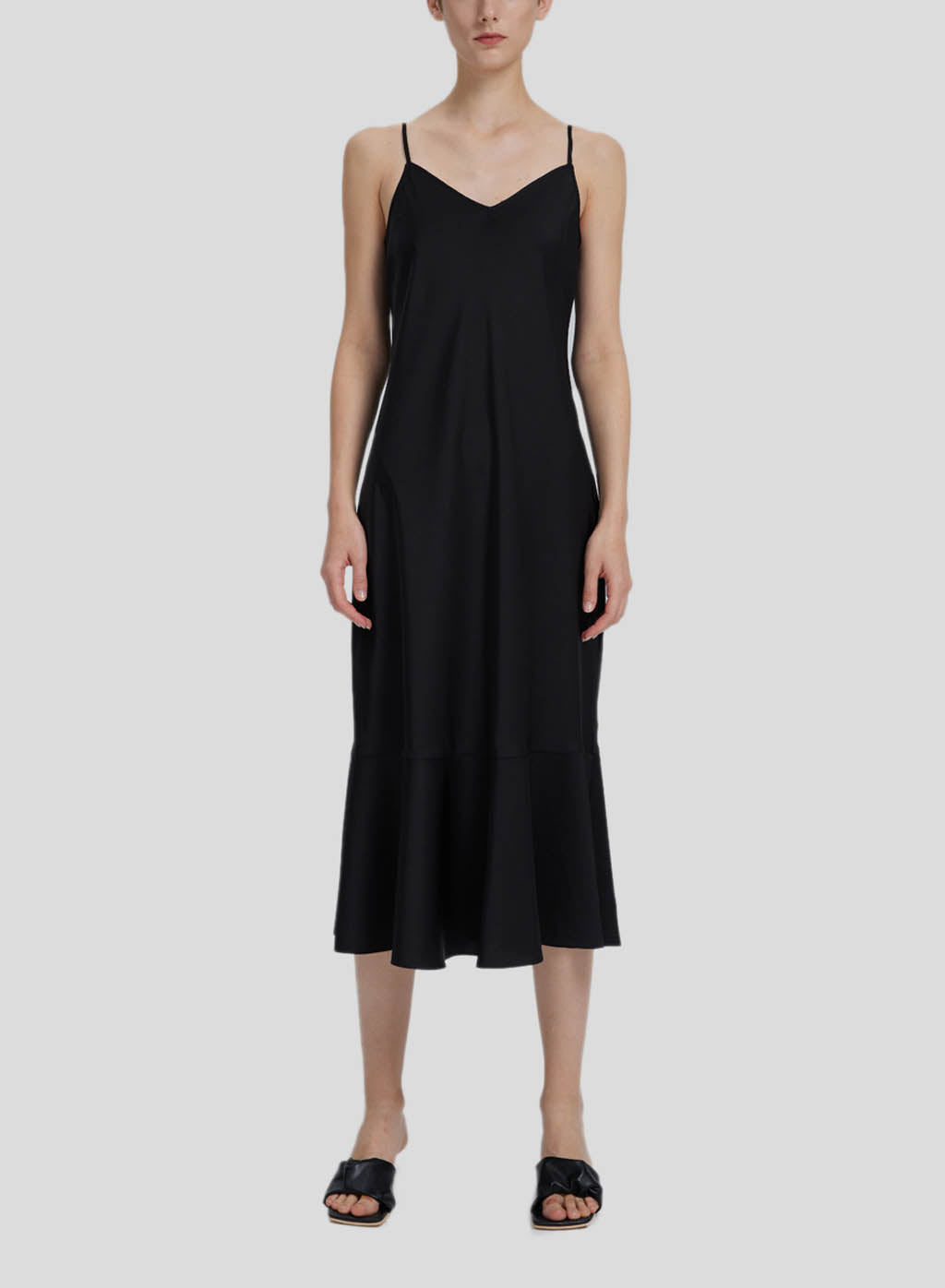 Slip Cami Midi Dress - Black, L image