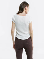 Waffle Buttoned Front T-shirt image 0