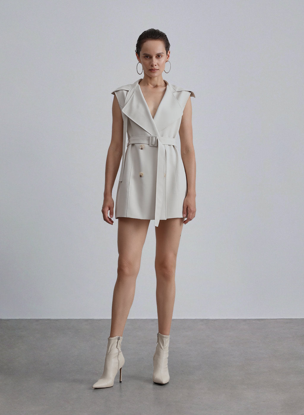 Lapel Blend Vest Dress image 0