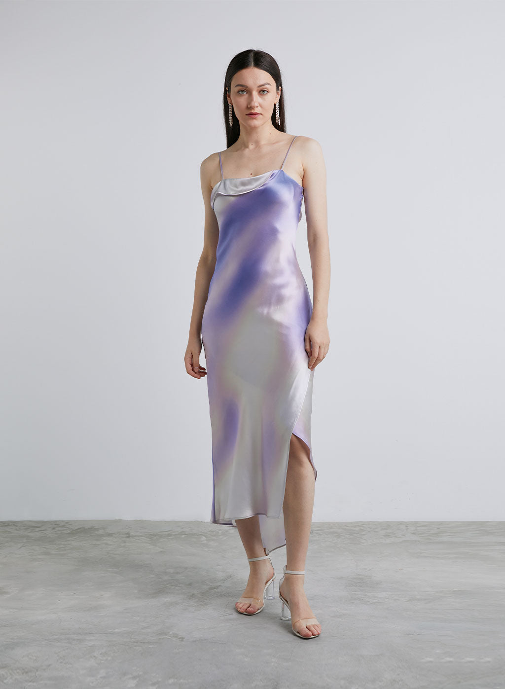 Florentine Open Back Silk Slip Dress image 0