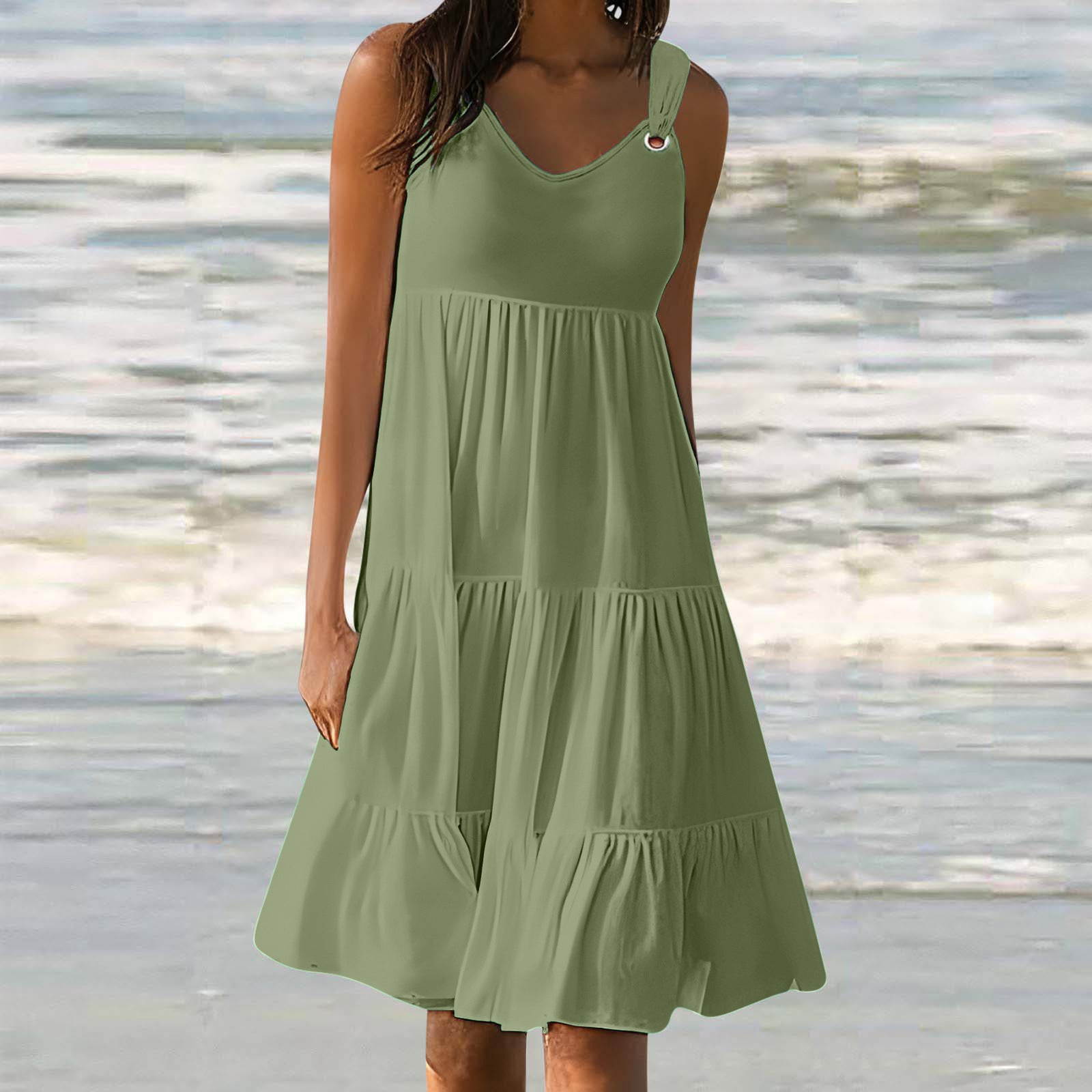 Casual Elegant Stitching Dress Women image 0