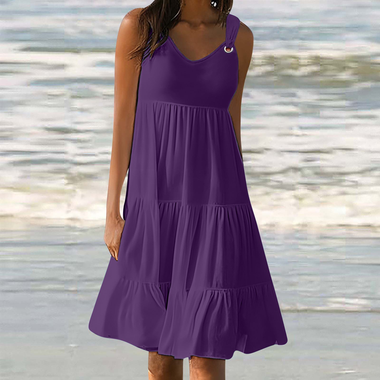 Casual Elegant Stitching Dress Women image 5