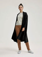 Slouchy Pure Yak Wool Long Cardigan - Black, XS image