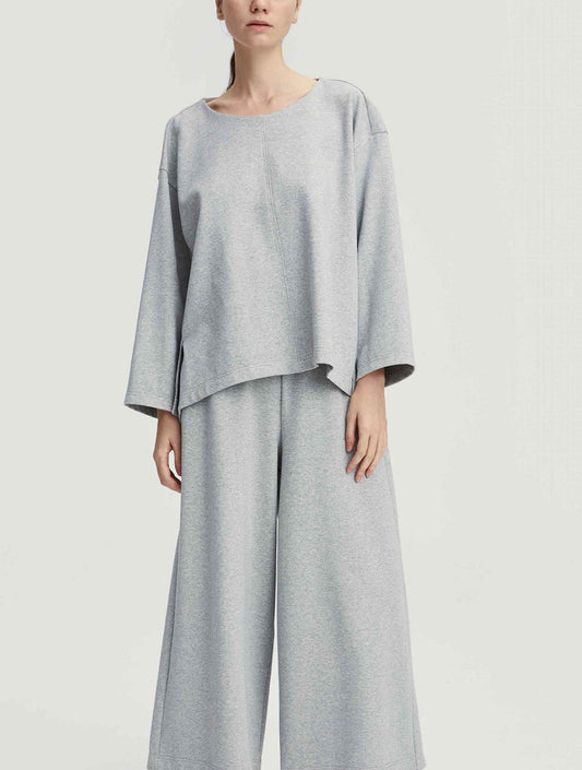 Wide Leg Cropped Sweatpants image 0