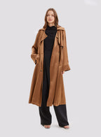 Double-breasted Long Trench Coat