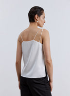 Minimalist V Neck Silk Top image 1