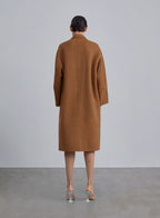 Notch Lapel Shift Wool Coat image 1