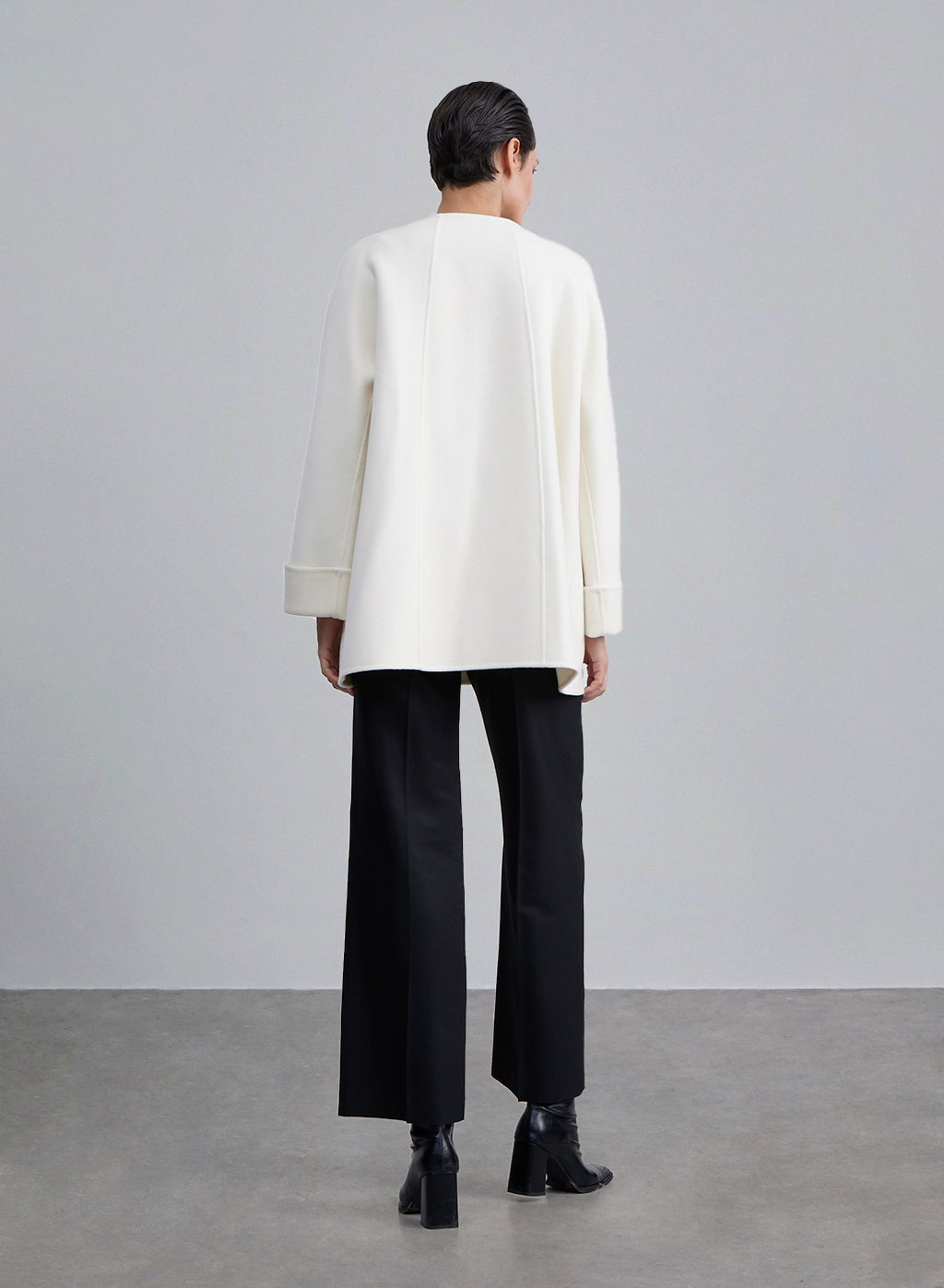 Classy Rolled Cuff Wool Coat image 1