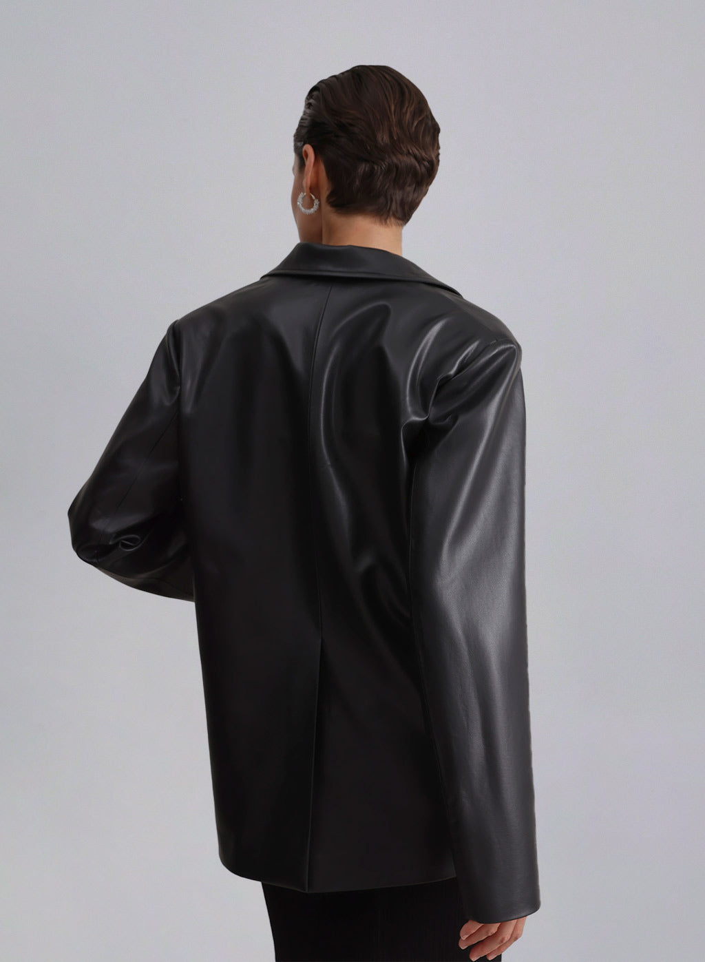 Classic Faux Leather Blazer image 1