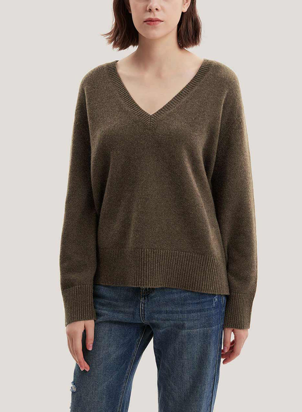Wool And Yak-Blend Sweater - Cedar, M image