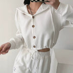 Solid Color Checkered Hoodie??Oversized Casual Pullover