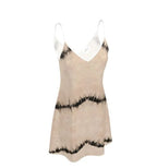 Silk Dress In Tan Shibori