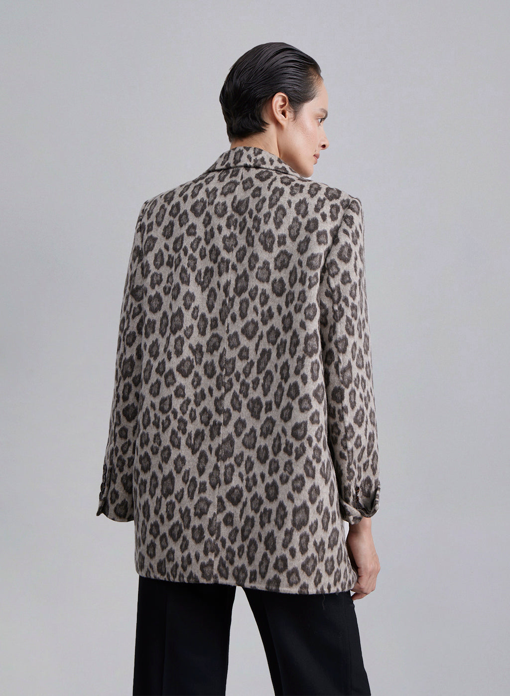 Leopard Patterns Double Breasted Blazer image 1