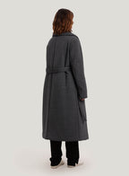 Belted Wool-Blend Padded Coat image 1