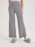 Cashmere Rib-Knit Leisure Bottoms - Silver Mist, M image