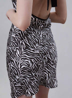 Printed A-line Silk Dress image 3