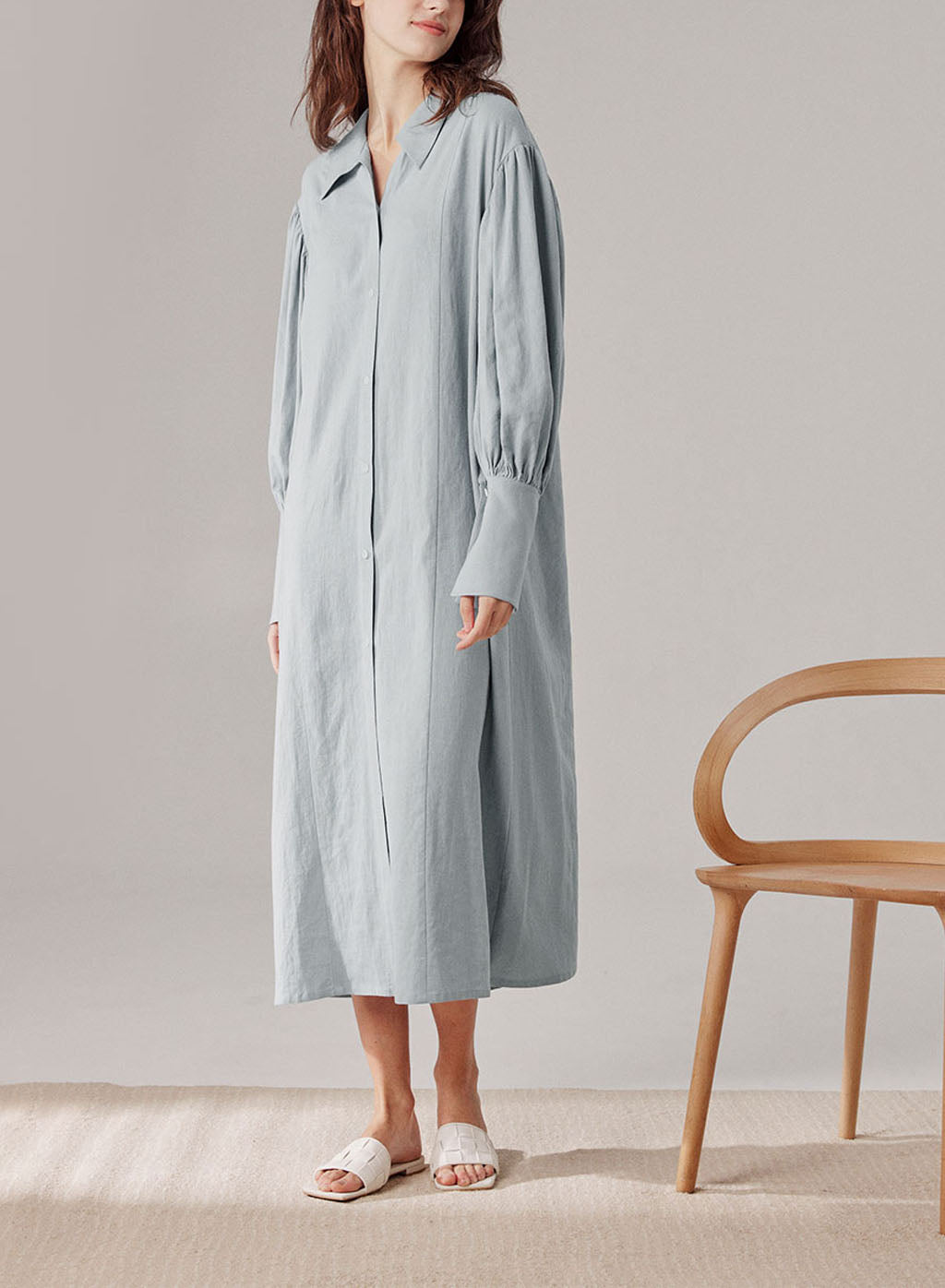 Oversized Shirt Dress - Waterscape, S image