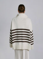 Striped Cotton Pullover Sweater image 1