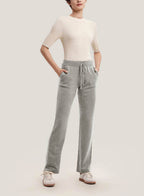 Straight-Leg Yak-Wool Blend Pants - Fog, S image