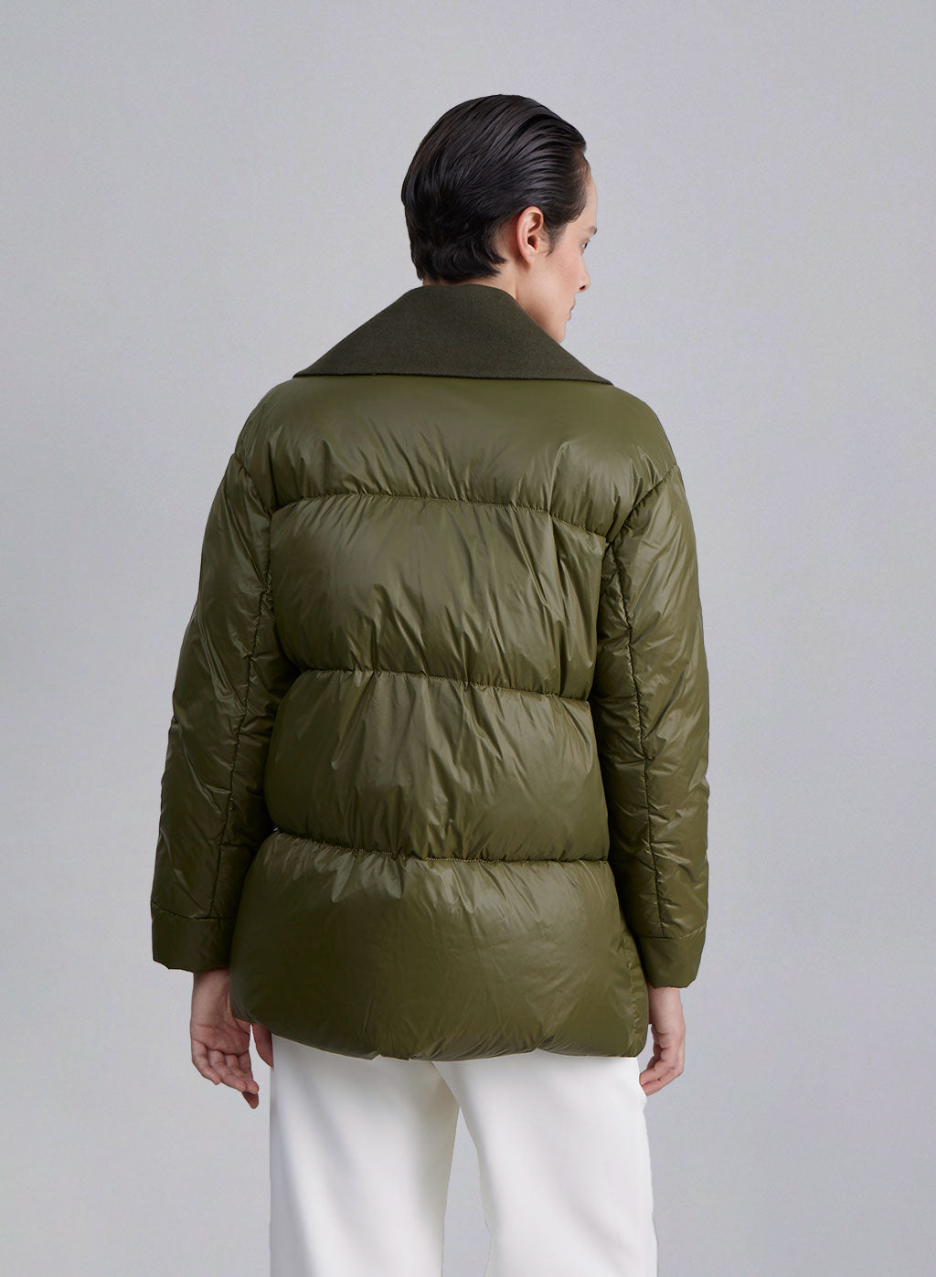 Double Breasted Pachwork Wool Jacket image 1