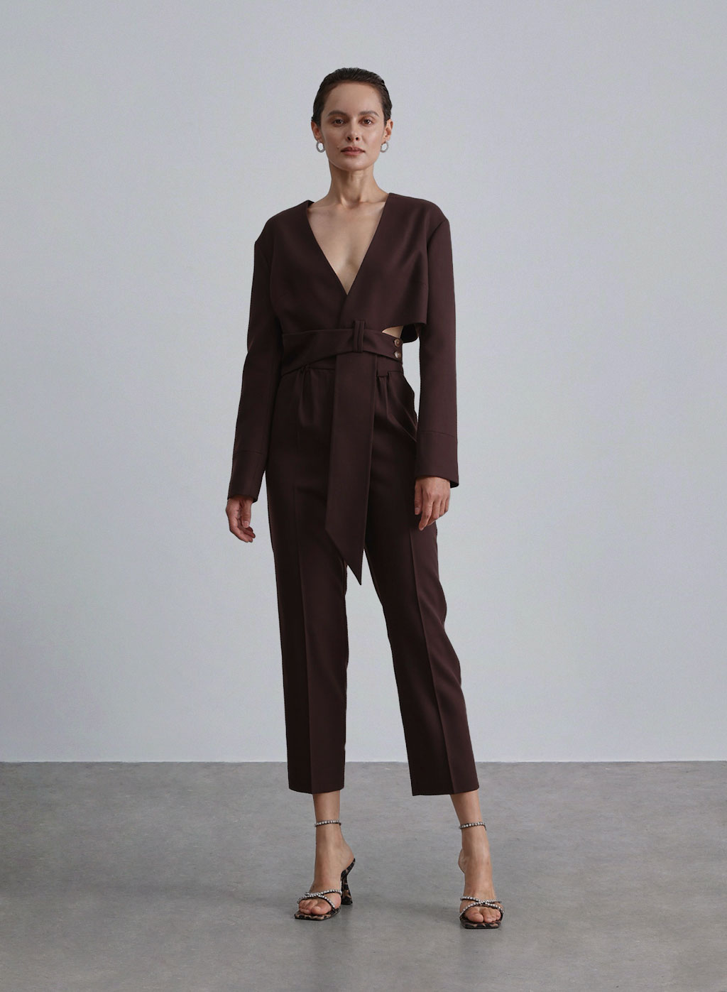 Blended Asymmetric Loop Pants image 0
