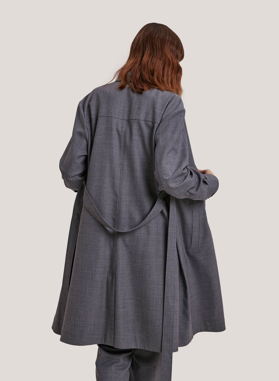 Wool-Blend Long Length Trench Coat image 1