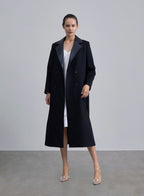 Crisp Double Breasted Faux Leather Coat image 0