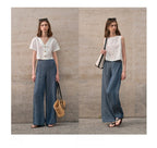 High-end linen slacks
