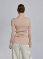 Slim Slit Side Wool-Blend Top image 1