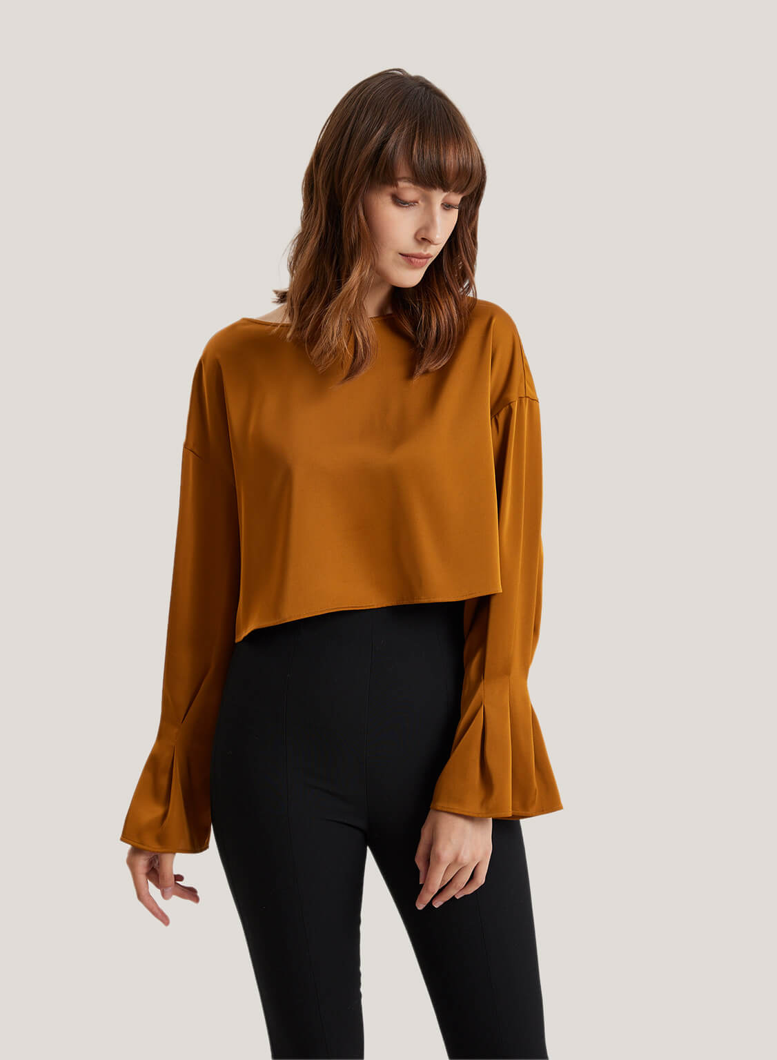 Flounce-Trim Blouse