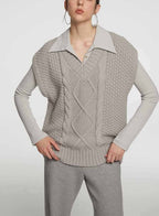 V-neck Cable-knit Vest image 0