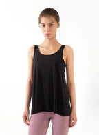 Twisted Back Tank Top - Black, XL image