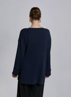 Knitted Boatneck Long Sleeve Top image 1