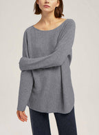 Boatneck Pure Wool Sweater - Smoke, XL image