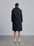 Diamond Block Turtle Neck Down Coat image 1