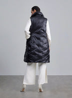 Patch Pocket Belted Sleeveless Down Coat image 1