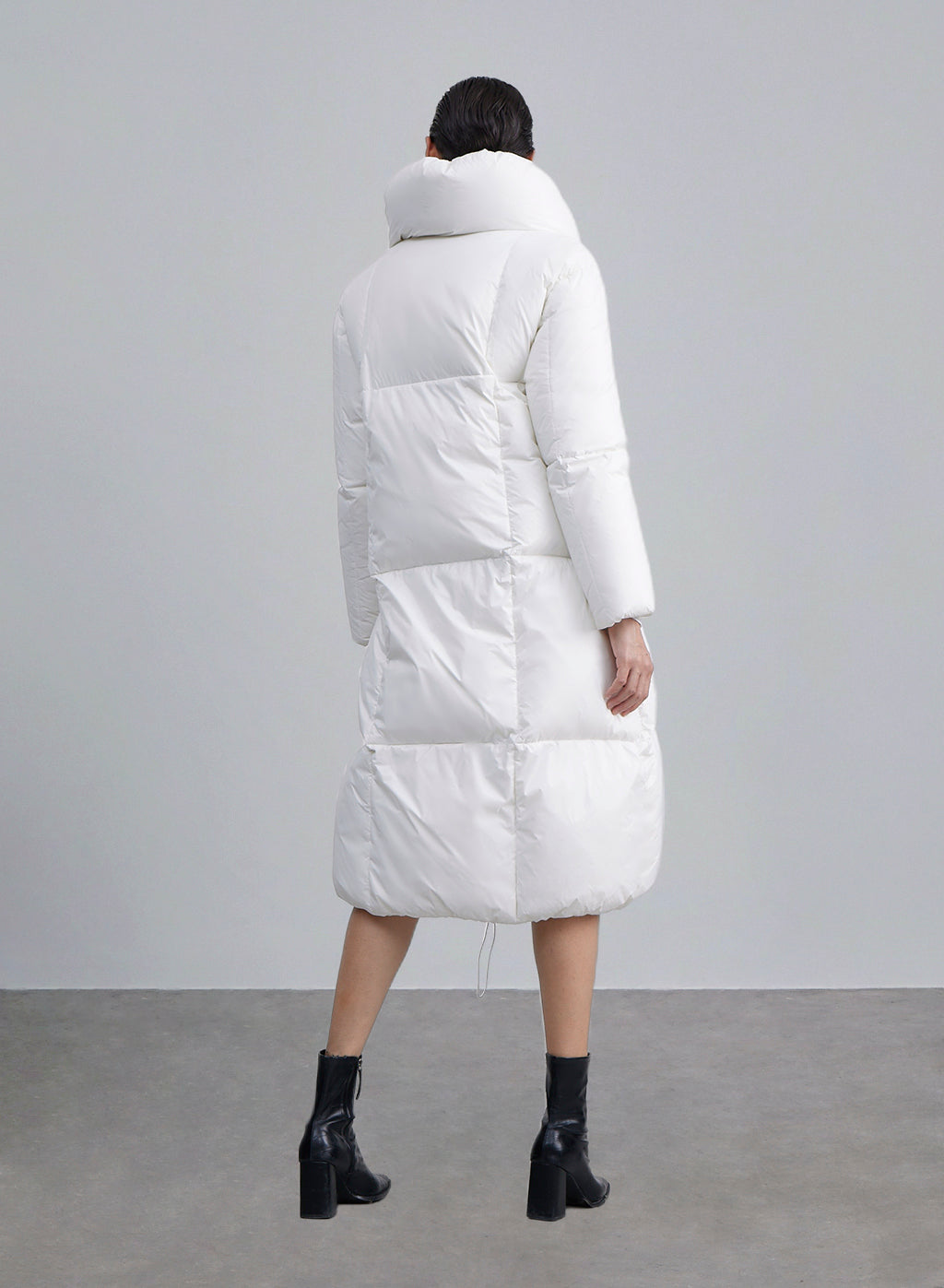 Shawl Lapel Lace-Up Down Coat image 1