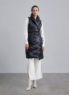 Patch Pocket Belted Sleeveless Down Coat image 0