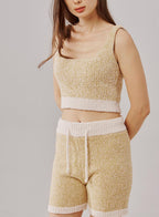 Fleece Knit Cami Top - Pastel Yellow, L image