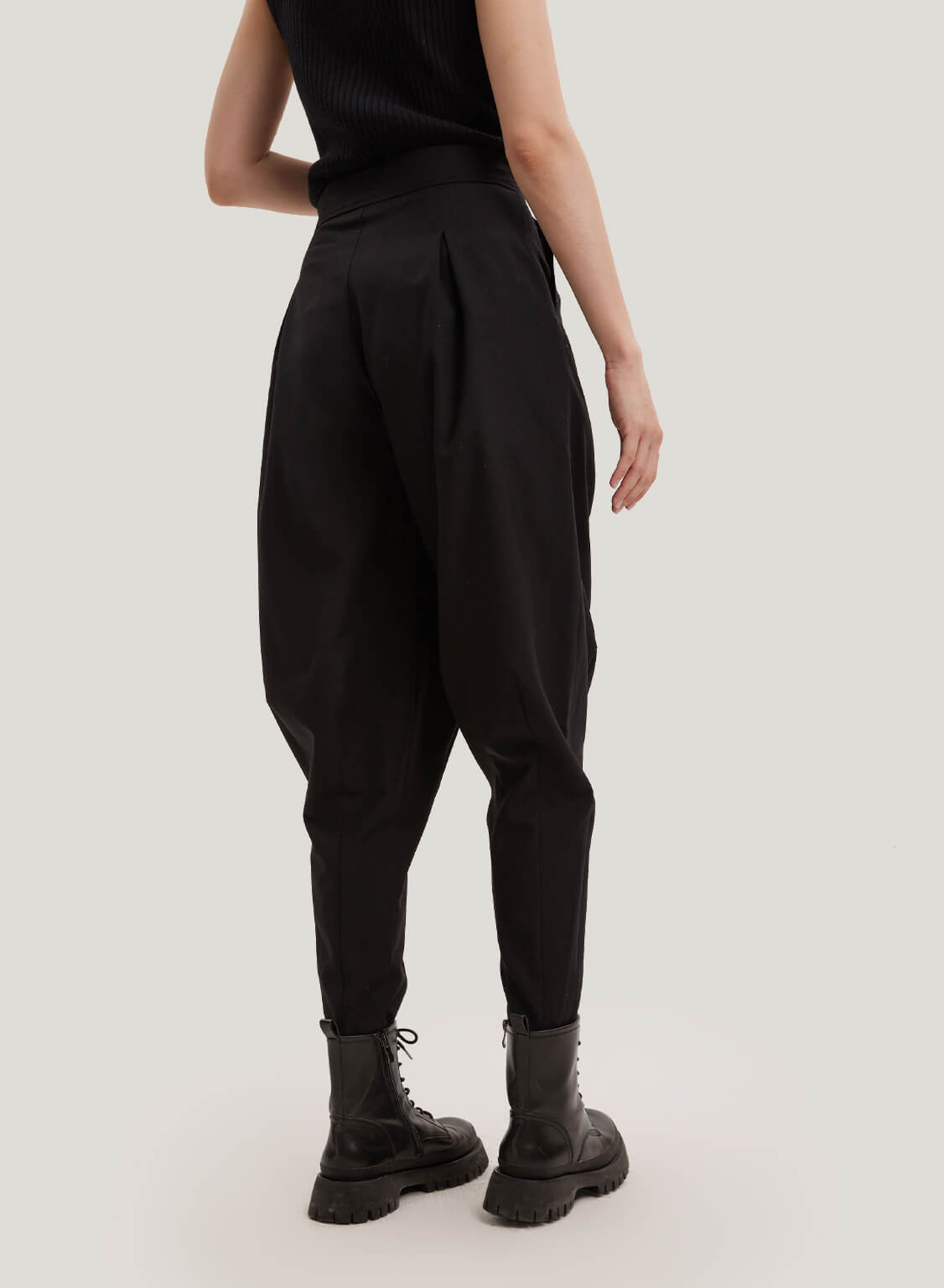 Wool-Blend Tapered Trousers image 1