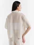 Drawstring Short Sleeve Blouse image 1