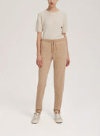 Mid-Rise Wool-Cashmere Joggers - Beige, S image