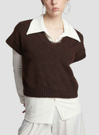 Pullover Vest - Brown, S image