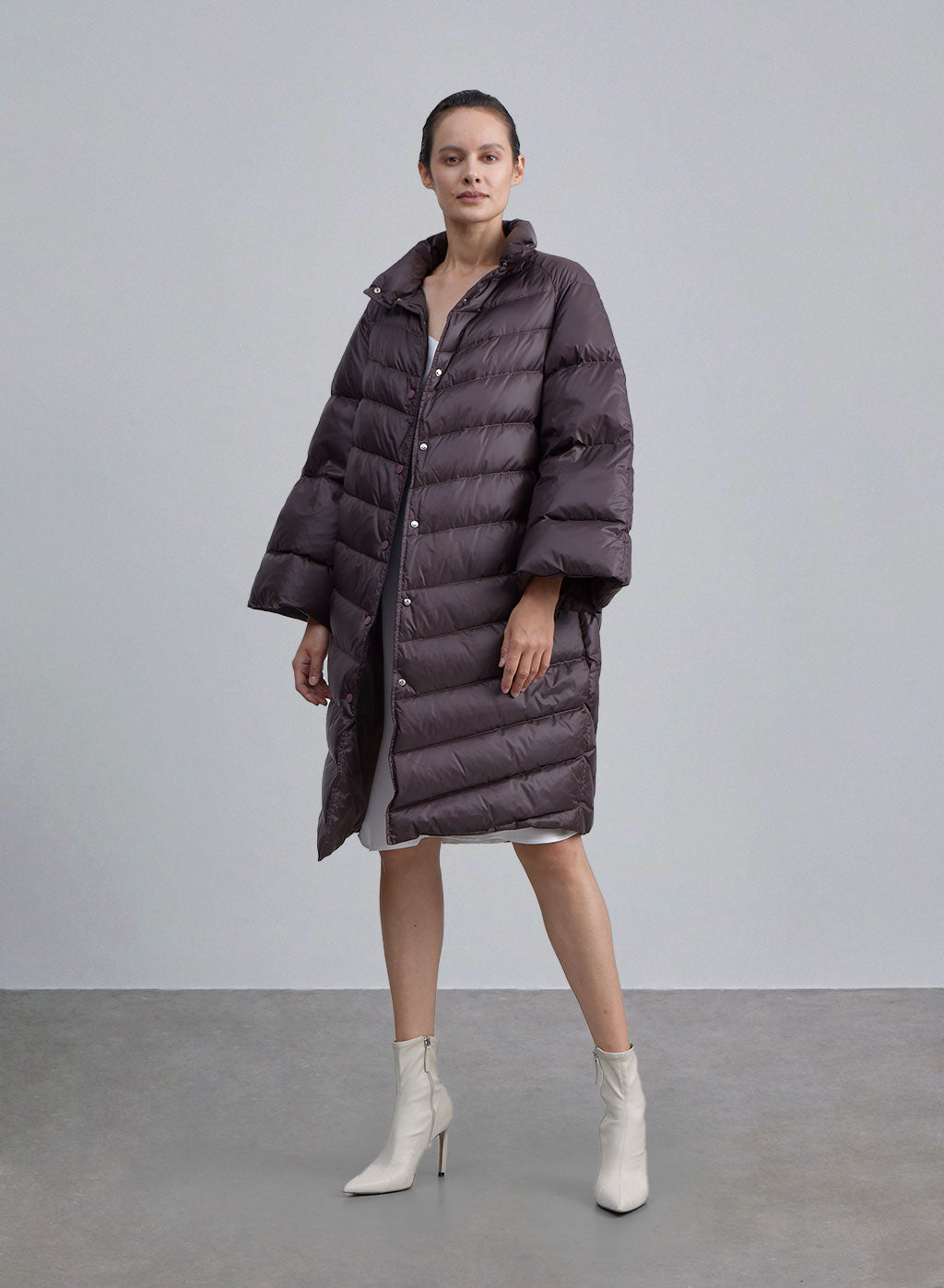 Fluffy Snap Buttons Down Jacket image 0